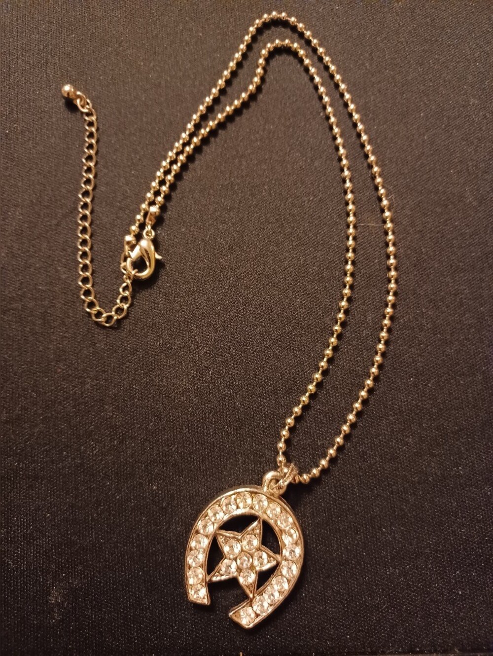 Rhinestone Horseshoe Necklace